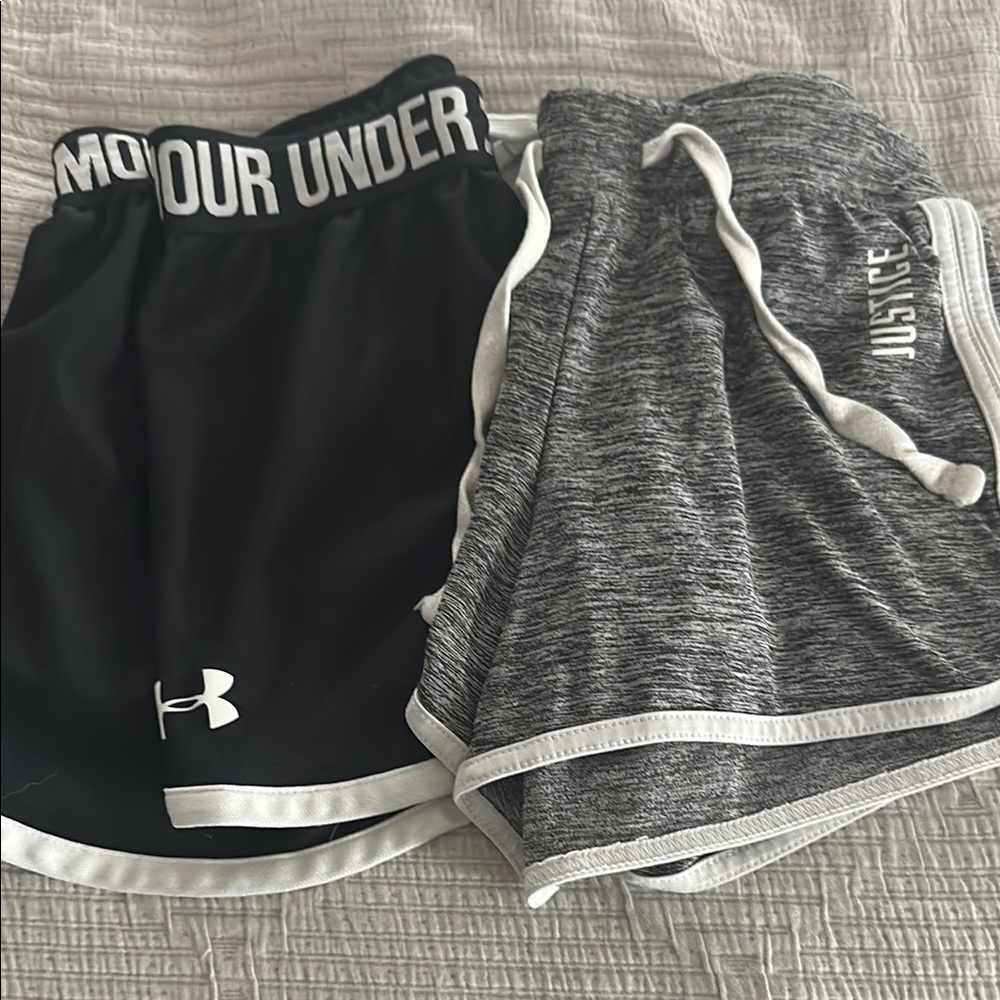 Under Armour and Justice Athletic Shorts Set